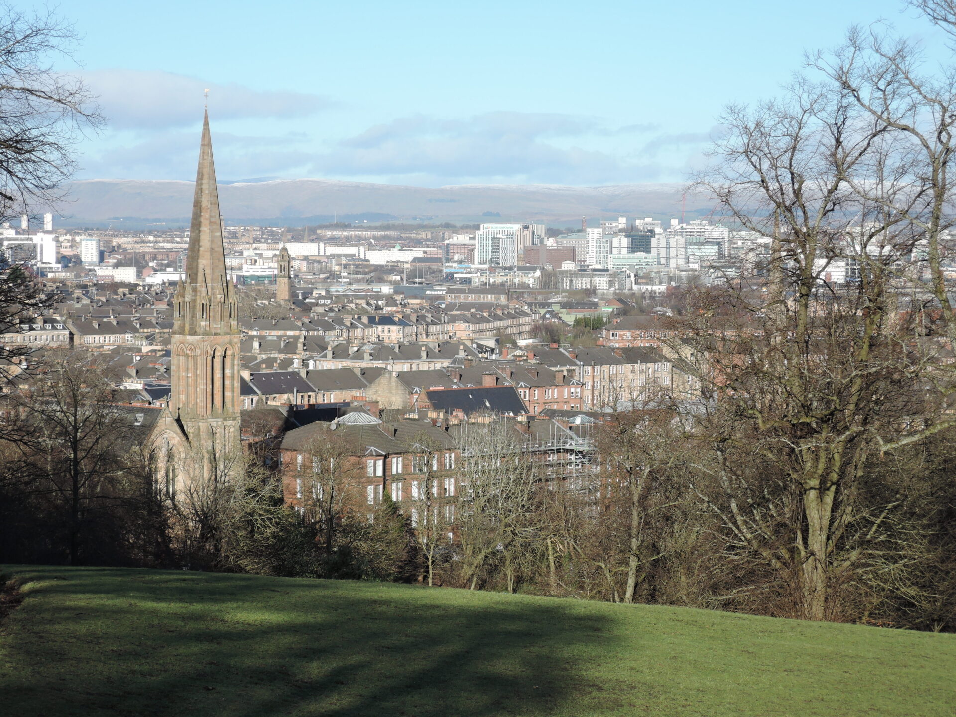 gLASGOW cENTRE FROM qUEENS pARK